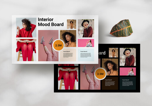 Black White Mood Board Template