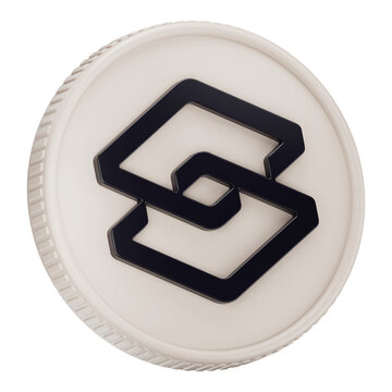 Secret SCRT Cryptocurrency Coin 3D Render Illustration
