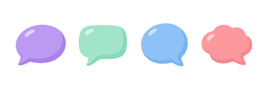 speech bubble collection vector 