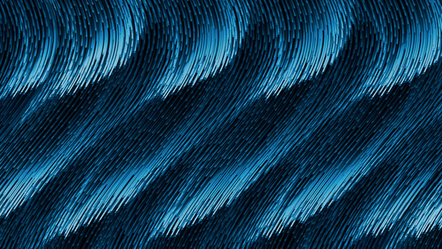 Abstract blue neon lines streaming diagonally in 3d rendering