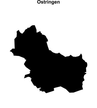 Ostringen (Baden-Wurttemberg) blank outline map