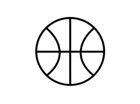 Basketball sports ball icon isolated on transparent background