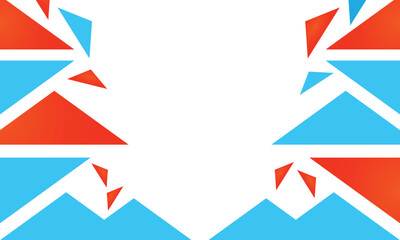 Obraz premium Abstract Red and Blue Geometric Background with White Copy Space