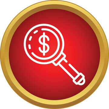 Magnifying glass highlighting a dollar sign, representing financial exploration