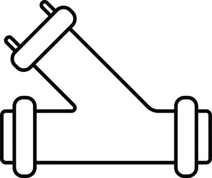 Y strainer pipe fitting plumbing hardware component vector icon with strainer plumbing hardware industrial