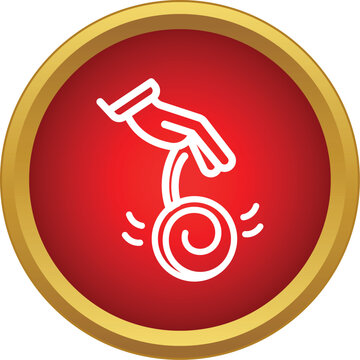 Hand holding a pendulum with a spiral, symbolizing hypnosis and mental therapy