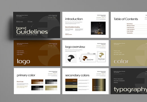 Brand Guideline Presentation Template Design
