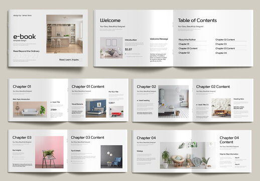 Ebook Design Template with Clean Layout