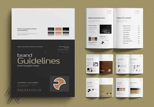 Brand Guideline Template Design for Corporate Visual Identity
