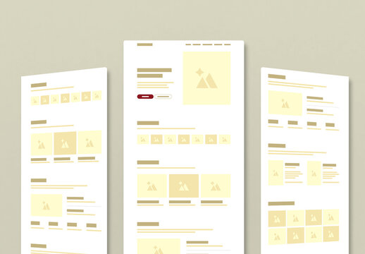 Modern Landing Page Wireframe UI Template