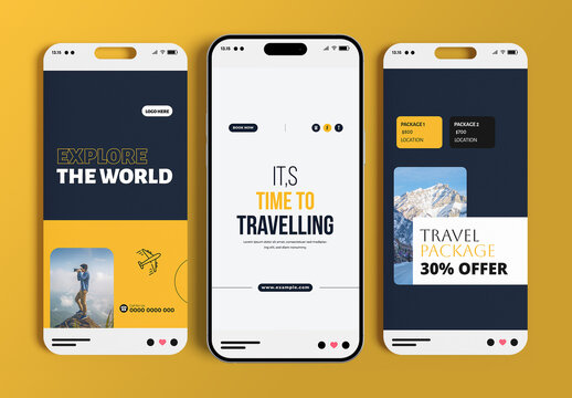 Travel Social Media Story Template Set