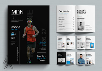 Modern Men's Lifestyle Magazine Template