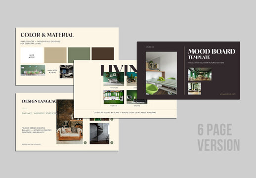 Modern Interior Design Mood Board Template