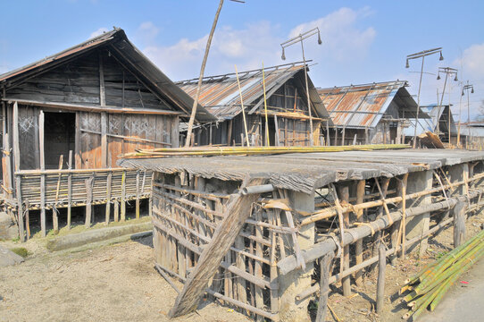 The Apatani people village ethnic group who live in the Ziro valley of Arunachal Pradesh's Lower Subansiri region in India
