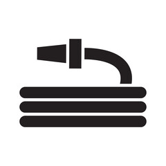 Obraz premium Flat Coiled Garden Hose - Gardening and Cultivation Glyph Icon