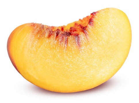Fragrance red peach fruit isolated on white background, Fresh Peach on white background with clipping path, gourmet beverage branding, and premium food packaging design.