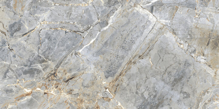 Grey marble texture with subtle yellow veining and natural stone details. Elegant surface for ceramic tiles, interior walls, flooring, and architectural design.	