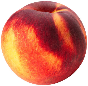 Fragrance red peach fruit isolated on white background, Fresh Peach on white background png file, gourmet beverage branding, and premium food packaging design.