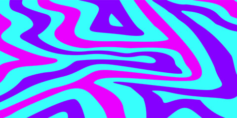 Fototapeta premium vibrant wave y2k groovy background. Abstract purple, blue and pink groovy background. Abstract wavy fluid pink, purple, and blue psychedelic stripes background.