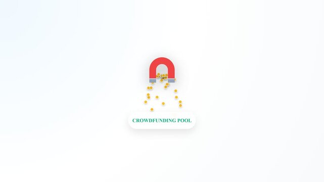 Crowdfunding campaign concept minimal animated corporate UI design