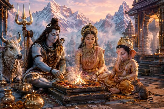 Lord Ganesha, Shiva & Parvati Festival Collection &ndash; Ganesh Chaturthi, Gauri Ganpati, Maha Shivratri, Hartalika Teej & Navratri filled with devotion, celebration, prosperity and joy