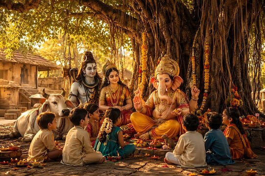 Grand Festivals of Ganesha, Shiva & Parvati &ndash; Ganesh Chaturthi, Gauri Ganpati, Maha Shivratri, Hartalika Teej & Navratri, a divine celebration of wisdom, love and prosperity