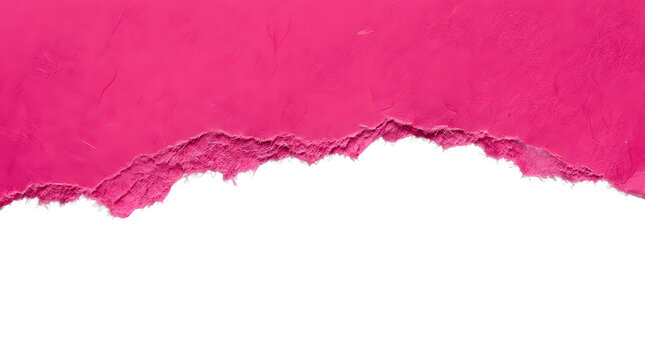 Pink paper with a torn edge sits along the bottom against a transparent background.