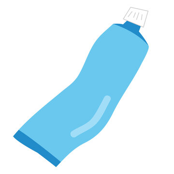 Squeezed used toothpaste tube dental care oral hygiene product icon vector illustration