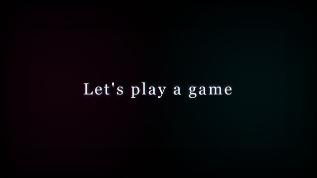 A chilling phrase illuminated in white text against the profound darkness invites viewers to participate in an unsettling challenge that suggests mystery and psychological suspense