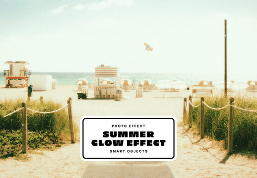 Summer Glow Photo Effect For Poster And Social Media Design