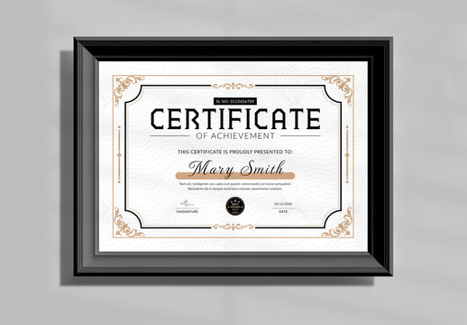 Certificate Template Layout