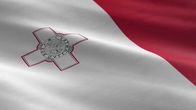Malta - waving flag loop