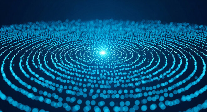 Futuristic digital data network visualization