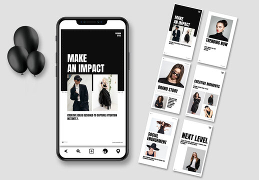 Modern Social Media Post and Story Template Design