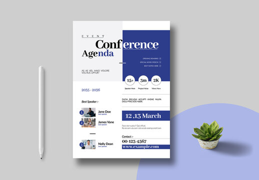 Conference Agenda Poster Template