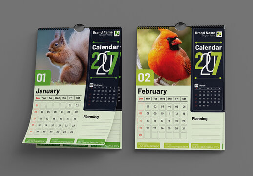 Modern 2027 Calendar Design Template Layout