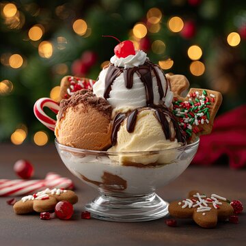 Christmas Ice Cream Sundae