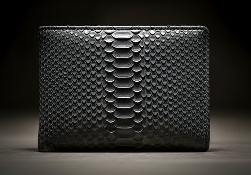 Luxury Black Python Skin Wallet for Men.