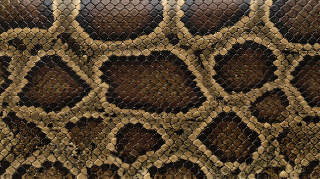 Brown Beige Black Python Snake Skin Texture Pattern Reptile Background