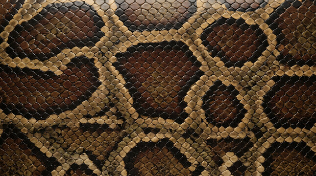 Brown Black Beige Python Snake Skin Texture Pattern Reptile Background
