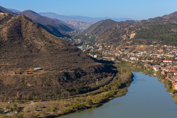 Kura River in the Caucasus Mountains near the town of Mtskheta, Georgia © Pavel