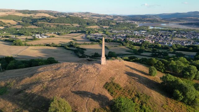 Obelisk looking over Llandudno Junction and the Conwy Valley.