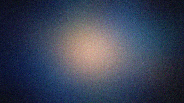 Abstract Gradient Grainy Texture Background featuring warm beige and blue light diffusion blending into dark edges creating aesthetic textured atmosphere for creative projects.