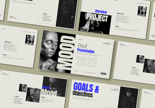 Mood and Brief Presentation Template Design Layout