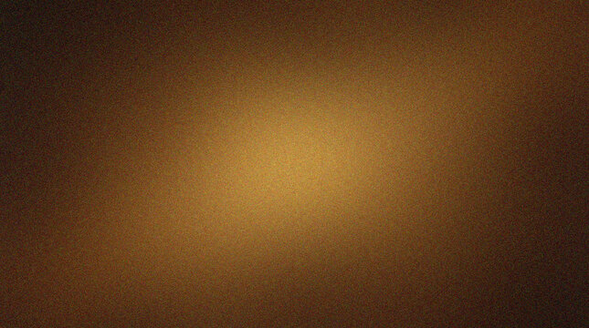 Abstract Golden Gradient Grainy Texture Background with soft central glow and vintage noise creates rustic aesthetic for minimal backdrop or retro artistic overlay in digital photography.