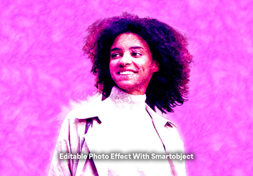 Vibrant Pink Duotone Photo Effect With Dreamy Light