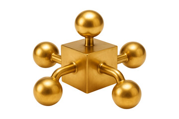 Obraz premium Industrial Digital Connectivity Structure Isolated on a Transparent Background