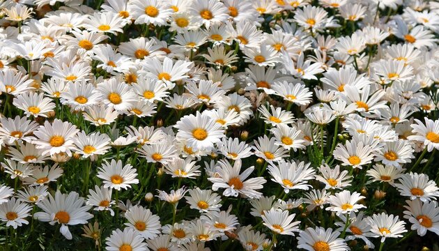 White Daisy Flowers For Background