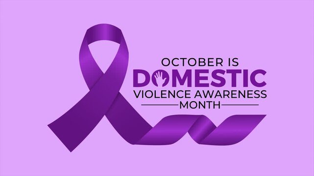Motion graphic of medical Domestic Violence Awareness Month, supporting prevention, safety, empowerment, and community awareness.