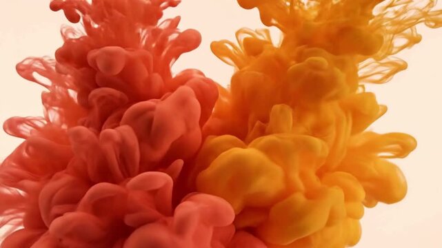 cinematic abstract fluid ink animation on a cool white background